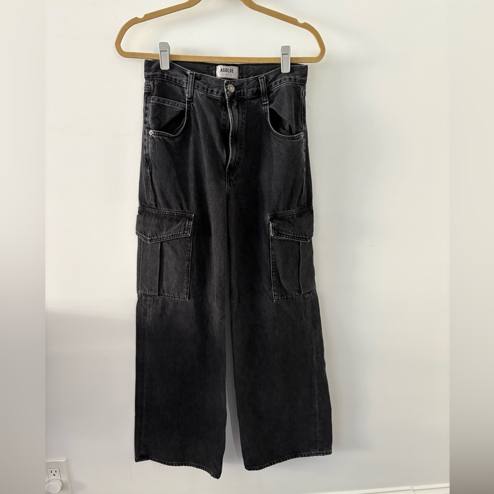 Agolde Black Cargo Jeans